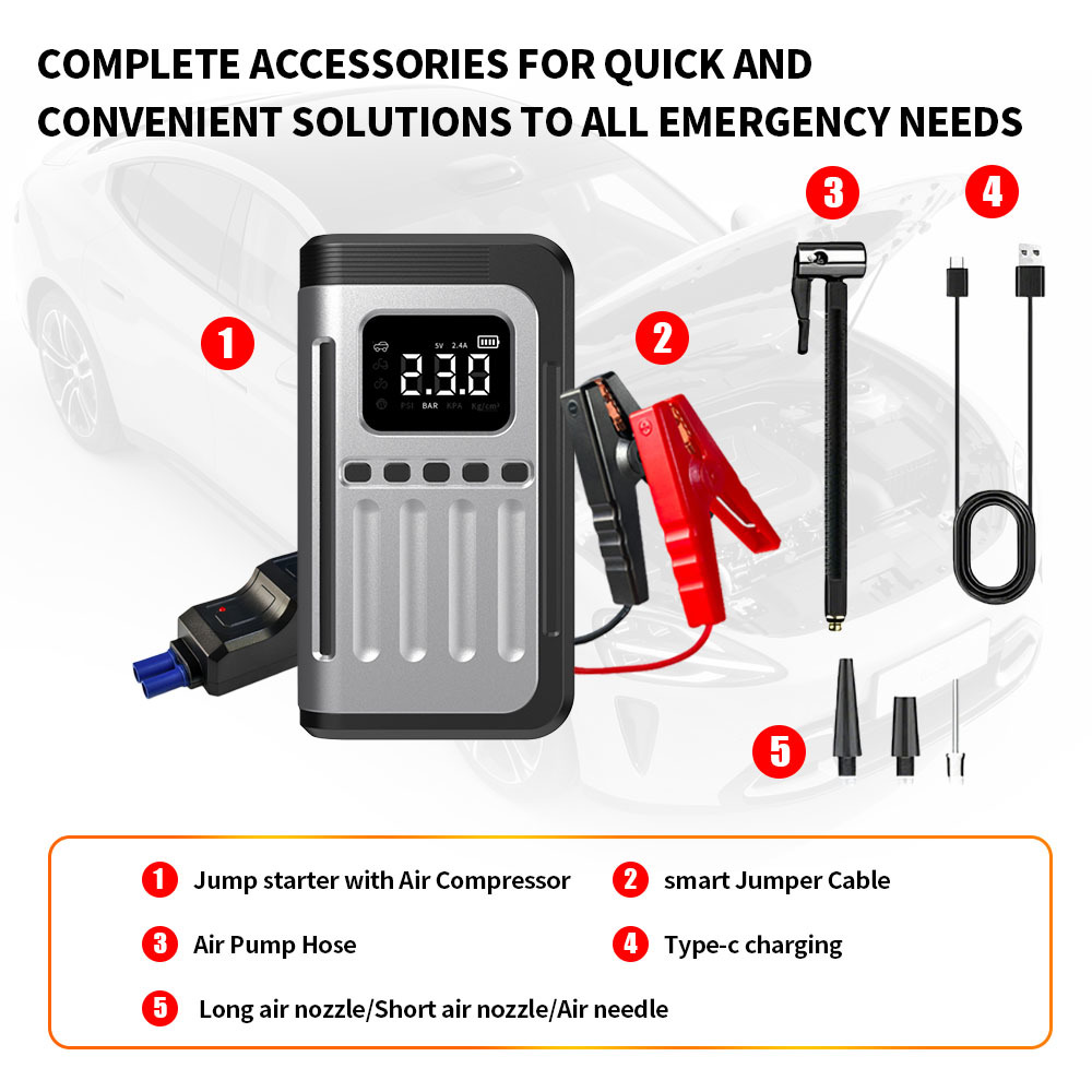 Car Emergency Battery Jump Starter Power Bank Portable  8000mAh Battery Charger Jump Box