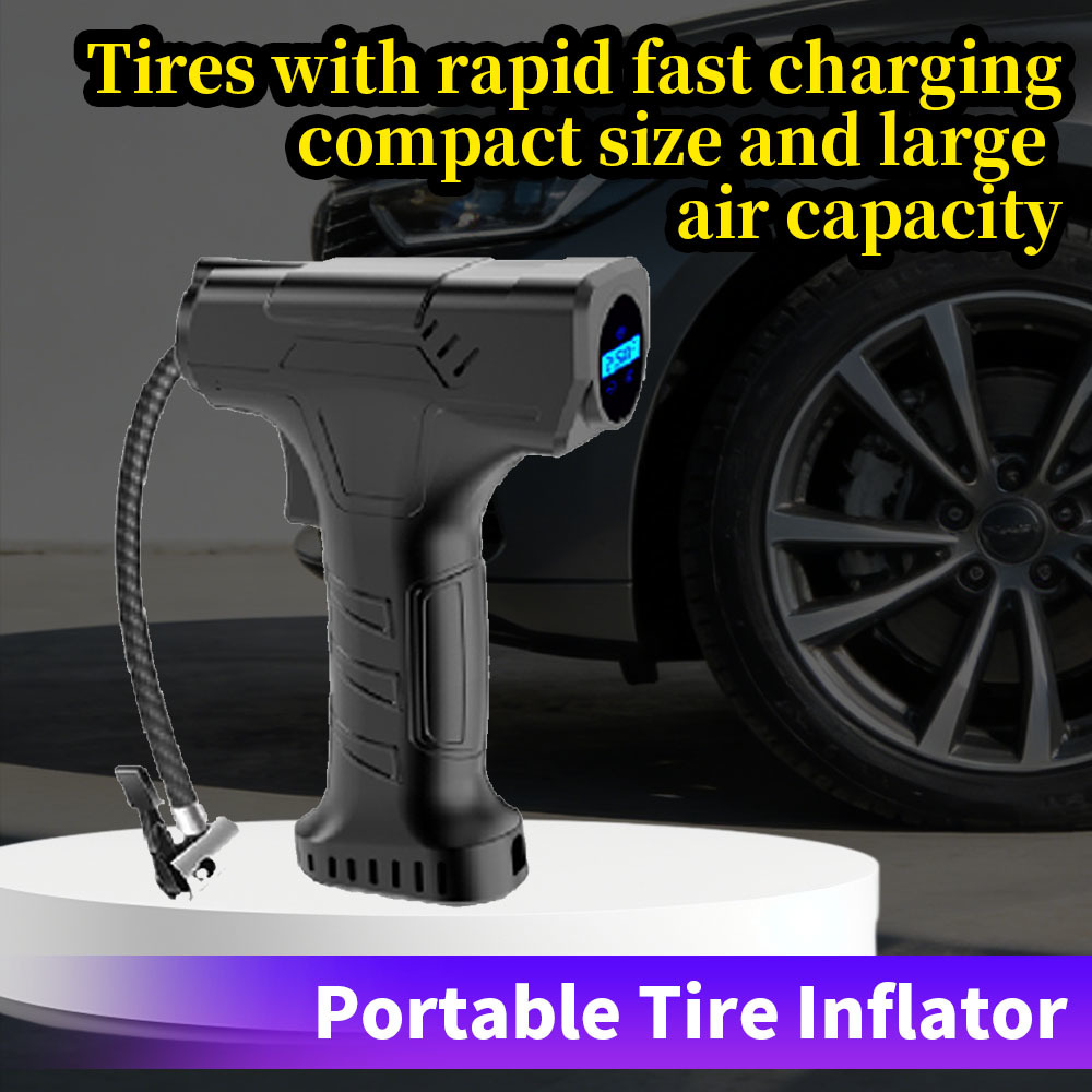 Multi-Purpose Cordless Air Pump for Car And Bicycle Tires with Emergency Indicator