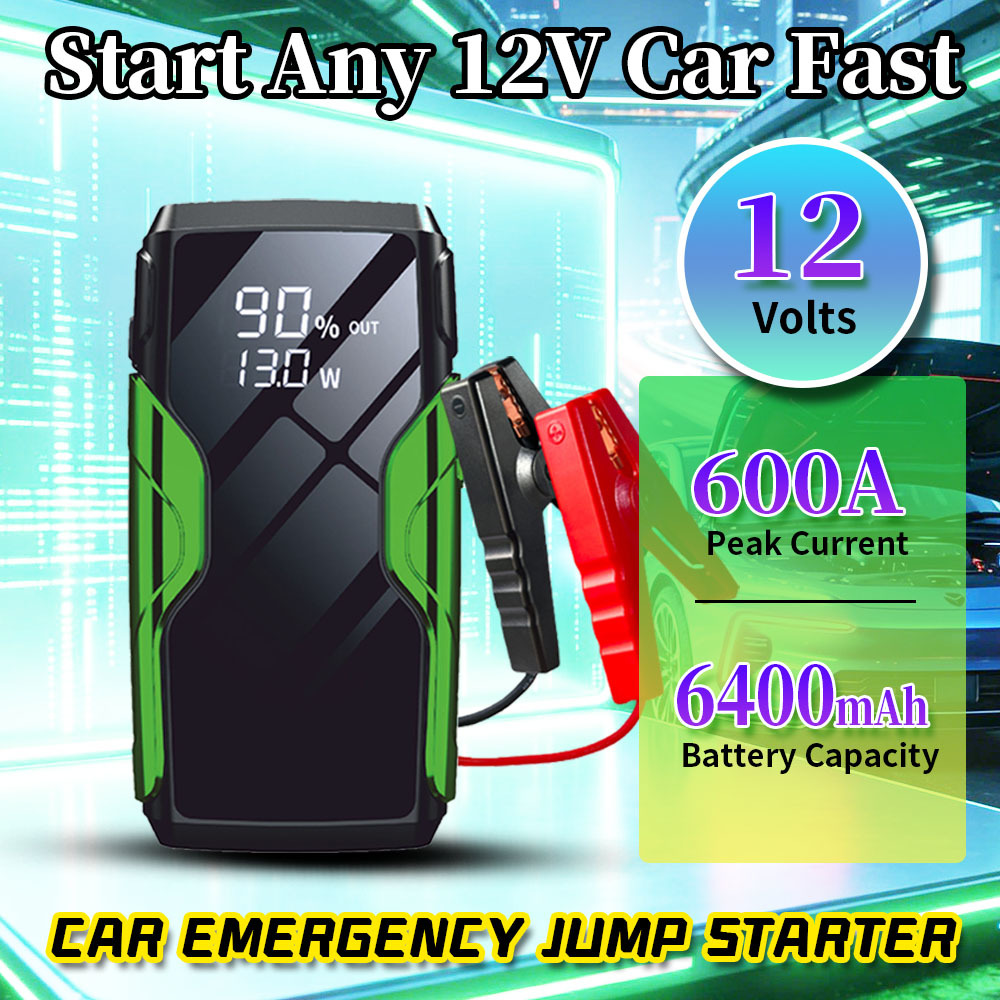 Multi-Function Jump Starter with 300A Starting Current and Built-in Air Compressor