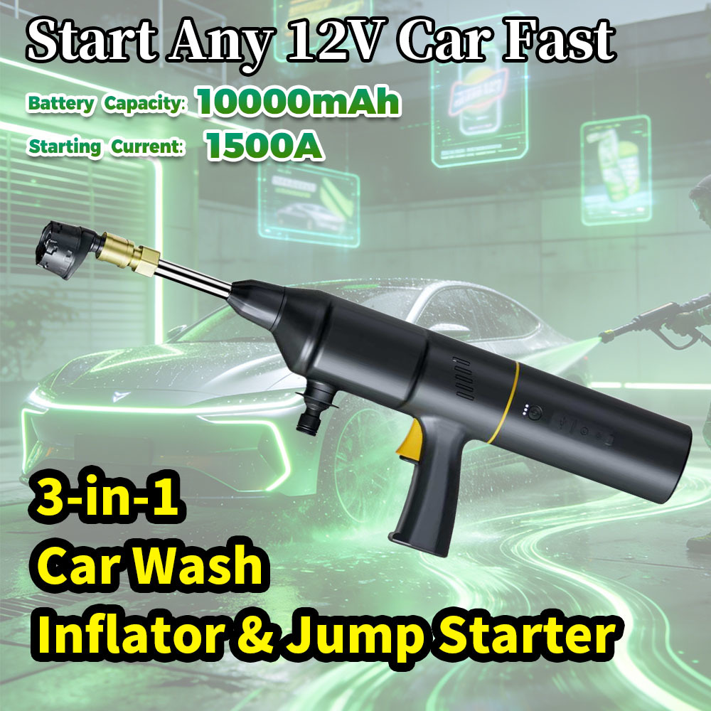 10000mAh Battery 1500A Peak Output 3-in-1 Multi Functional Jump Starter and Car Emergency Starter Kit