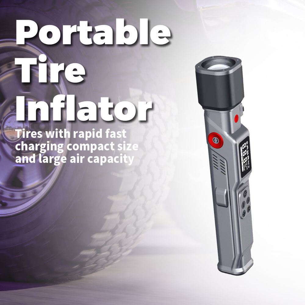 6000mAh Rechargeable Portable Air Compressor Pump with LED Light and 22 L/min Fast Inflation Digital Tire Inflator