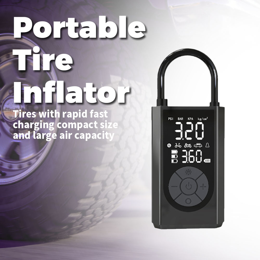 Dual-Mode Portable Air Compressor and Tire Inflator with 150 PSI and Type-C Charging for Emergency Jump Starter