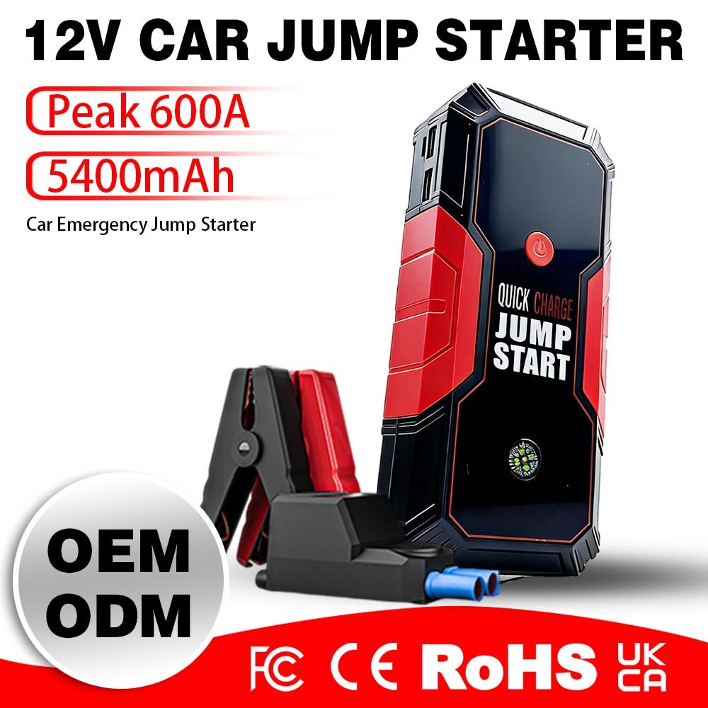 600A Car Jump Starter with Wireless Charging & 12V Portable Power Bank