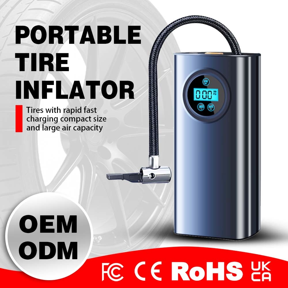 80W Mini Air Pump with Digital Display & Dual Battery