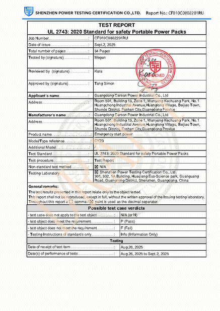 China Zhongshan Chuangneng New Energy Co., Ltd certification